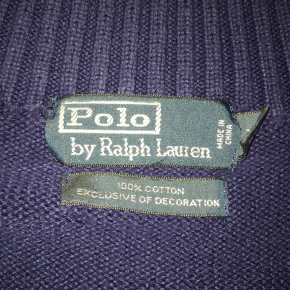 Blue polo quarter zip - Picture 3 of 3